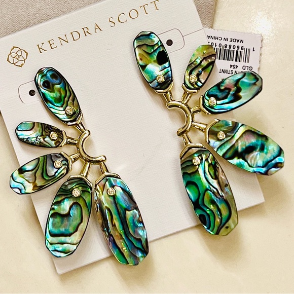 🌺🎉HP🎉🌺 NWT Kendra Scott Ashlyn Abalone Shell Statement Earrings - Picture 2 of 16